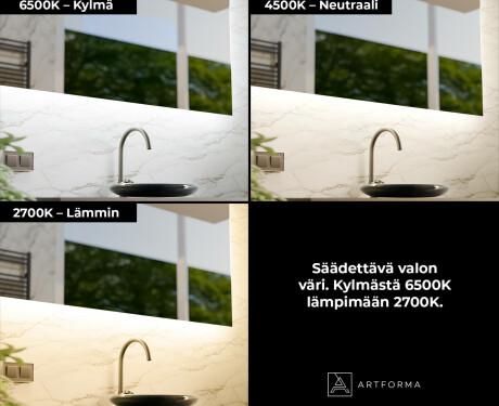 Älykäs Pyöristetty LED-Kylpyhuoneen Peili SmartScreen 21,5” #4