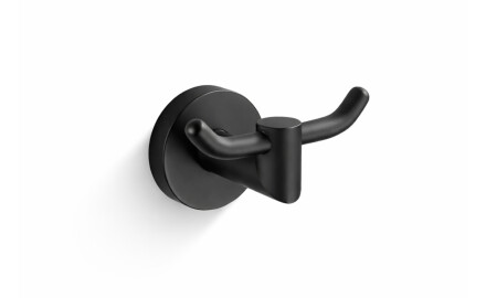 CLASSIC – Kaksinkertainen pyyhekoukku / mattamusta