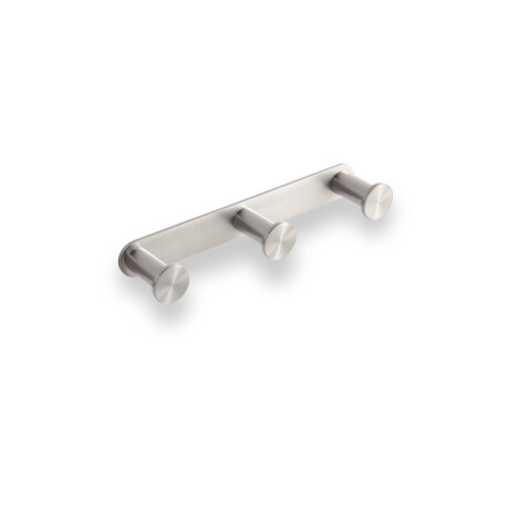 Leveä ripustin – 2 pyyhekoukkua / harjattu teräs #1