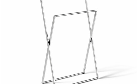 Kaksinkertainen pyyheteline / taitettava / kromi