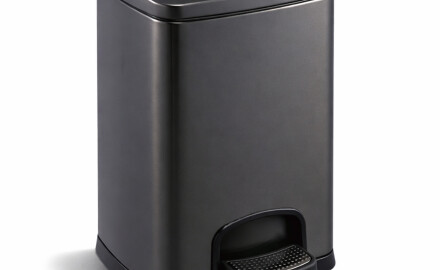 PREMIUM-poljinkori, suorakulmainen, 20 l, pehmeä sulkeminen / mattamusta