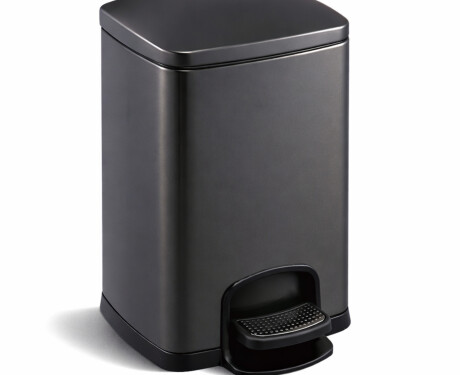 PREMIUM-poljinkori, suorakulmainen, 20 l, pehmeä sulkeminen / mattamusta