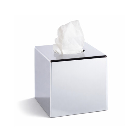 Pyyhepaperin annostelija – kuutio / ABS-muovi, kromattu #1
