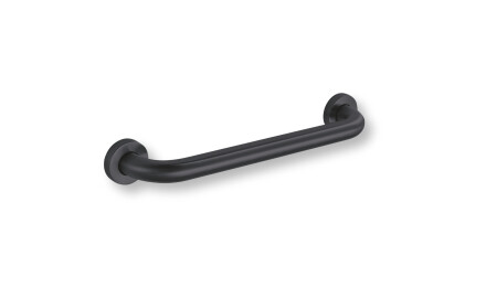Tukikaide vammaisille, Ø32, suora, STANDARD – 40 cm / ruostumaton teräs, mattamusta