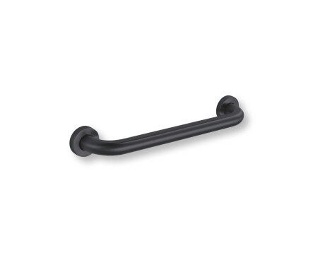 Tukikaide vammaisille, Ø32, suora, STANDARD – 40 cm / ruostumaton teräs, mattamusta