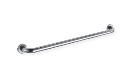 Tukikaide vammaisille, Ø32, suora, STANDARD – 80 cm / kiillotettu ruostumaton teräs