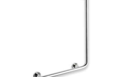 Tukikaide vammaisille Ø32 STANDARD tyyppi L, 55 x 77 vasen / kiillotettu ruostumaton teräs