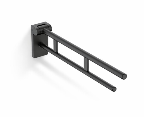 Vammaisille tarkoitettu tukikaide, Ø32, kallistuva, PREMIUM - 80 cm / ruostumaton teräs, mattamusta