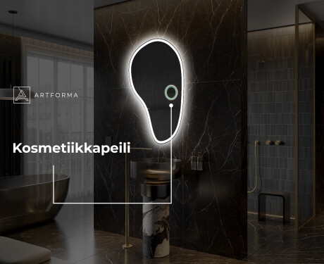Epäsäännöllisen muotoinen LED-kylpyhuonepeili S222 #5