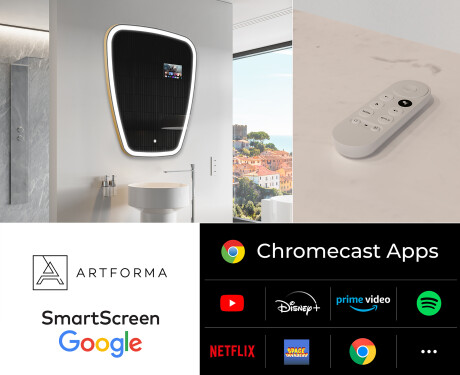 Epäsäännöllinen peili kylpyhuoneen LED SMART Z222 Google #2
