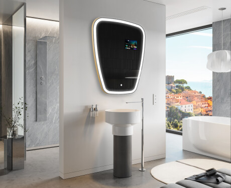 Epäsäännöllinen peili kylpyhuoneen LED SMART Z222 Google #9