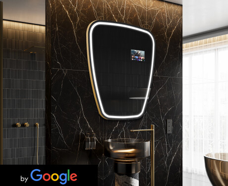 Epäsäännöllinen peili kylpyhuoneen LED SMART Z223 Google