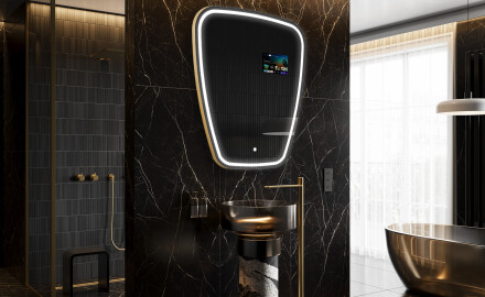 Epäsäännöllinen peili kylpyhuoneen LED SMART Z223 Google