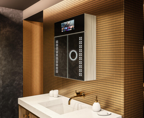 Smart Kylpyhuoneen Peilikaappi LED - L55 Sarah 66,5 x 72cm