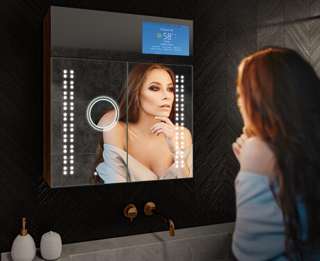 Smart Kylpyhuoneen Peilikaappi LED - L55 Sarah 66,5 x 72cm #10