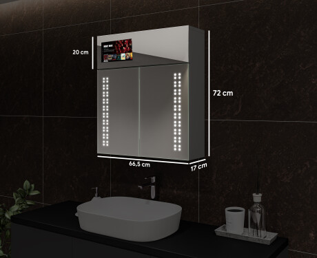Smart Kylpyhuoneen Peilikaappi LED - L55 Sarah 66,5 x 72cm #3