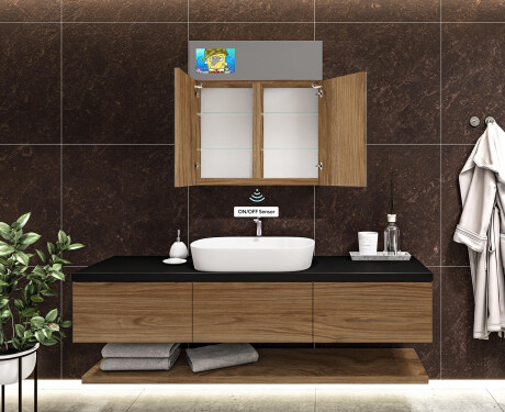 Smart Kylpyhuoneen Peilikaappi LED - L55 Sarah 66,5 x 72cm #9