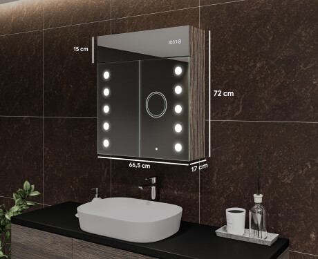 Kylpyhuoneen Peilikaappi LED - L06 Emily 66,5 x 72cm #2
