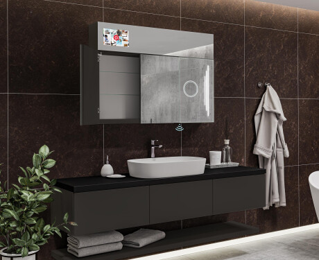 Smart Kylpyhuoneen Peilikaappi LED - L27 Sarah 100 x 72cm #11