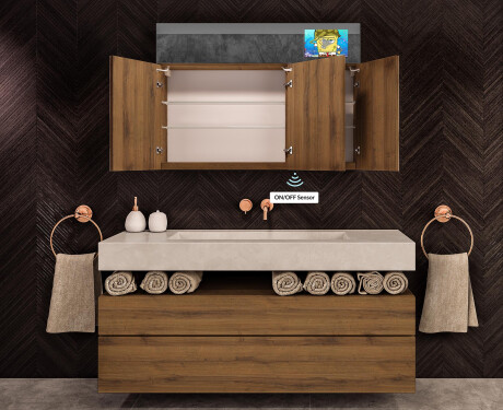 Smart Kylpyhuoneen Peilikaappi LED - L27 Sarah 100 x 72cm #9