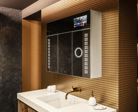 Smart Kylpyhuoneen Peilikaappi LED - L55 Sarah 100 x 72cm #1