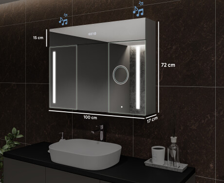 Kylpyhuoneen Peilikaappi LED - L02 Emily 100 x 72cm #2
