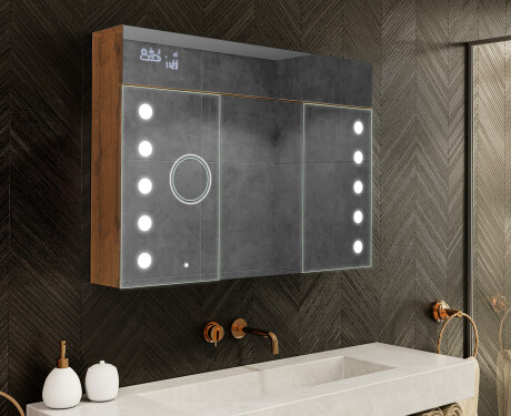Kylpyhuoneen Peilikaappi LED - L06 Emily 100 x 72cm