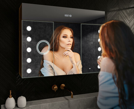 Kylpyhuoneen Peilikaappi LED - L06 Emily 100 x 72cm #9