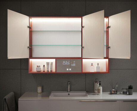Kylpyhuonekaappi LED-Valoilla Emma - 3-ovinen 100 x 72cm #12