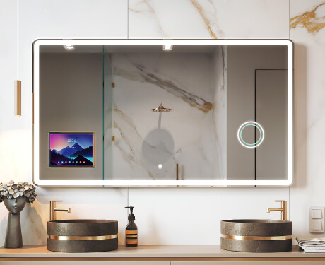Pyöristetty moderni LED-peili iPad Displine L141 -kehyksellä