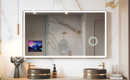 Pyöristetty moderni LED-peili iPad Displine L141 -kehyksellä