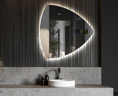 Epäsäännöllisen muotoinen LED-kylpyhuonepeili T221 #6