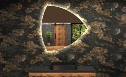 Epäsäännöllisen muotoinen LED-kylpyhuonepeili T221