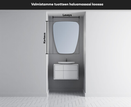 Epäsäännöllisen muotoinen LED-kylpyhuonepeili Z221 #3