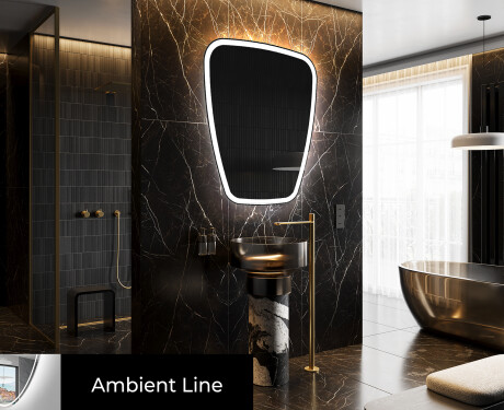 Epäsäännöllisen muotoinen LED-kylpyhuonepeili Z222