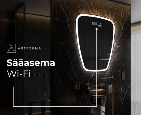 Epäsäännöllisen muotoinen LED-kylpyhuonepeili Z222 #6