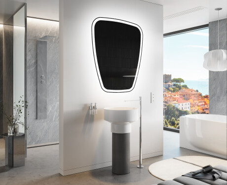 Epäsäännöllisen muotoinen LED-kylpyhuonepeili Z222 #9