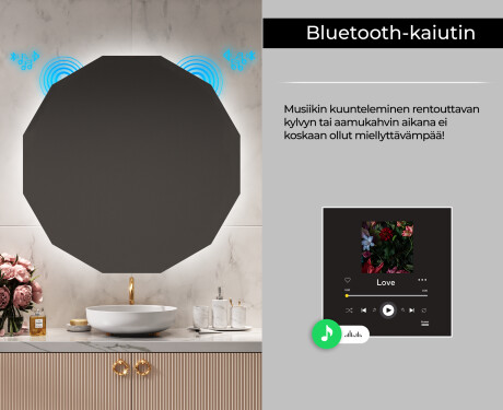 Kylpyhuoneen Peili Led-valoilla L113 #8