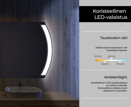 Kylpyhuoneen Peili Led-valoilla L68 #4