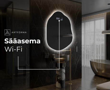 Epäsäännöllisen muotoinen LED-kylpyhuonepeili E221 #7