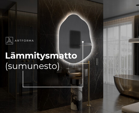 Epäsäännöllisen muotoinen LED-kylpyhuonepeili E221 #9