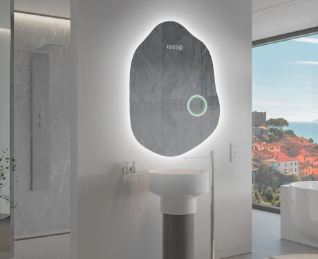 Epäsäännöllisen muotoinen LED-kylpyhuonepeili E221 #10