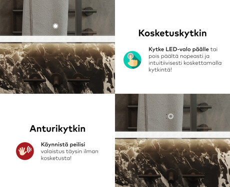 Kylpyhuoneen Peili Led-valoilla L141 #9