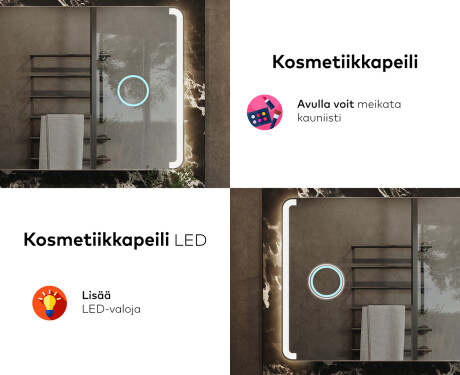 Kylpyhuoneen Peili Led-valoilla L144 #8