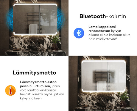 Kylpyhuoneen Peili Led-valoilla L145 #6
