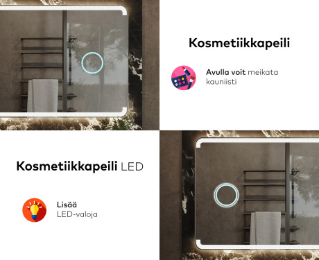 Kylpyhuoneen Peili Led-valoilla L145 #8