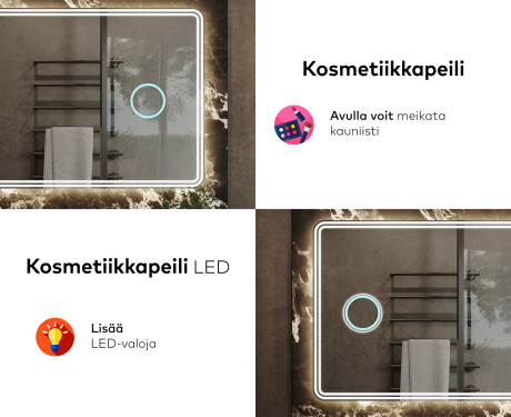 Kylpyhuoneen Peili Led-valoilla L148 #8